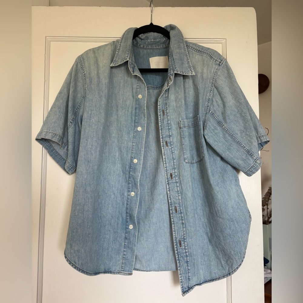 Citizens of Humanity Light Blue Denim Button Down Shirt